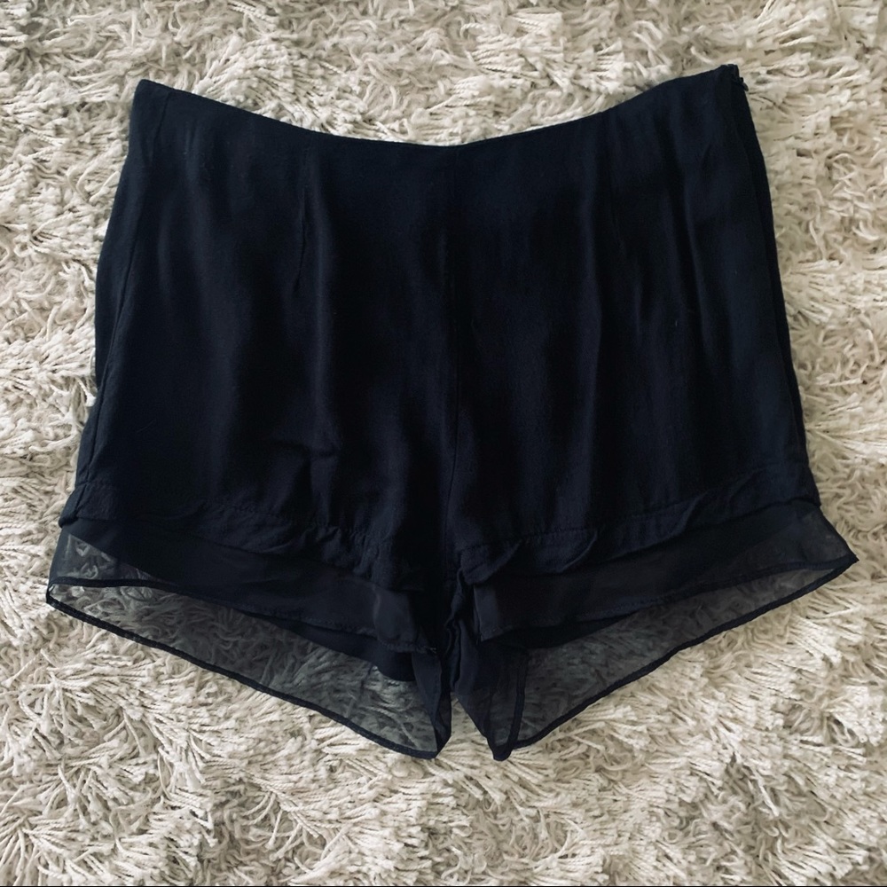 RARE Brandy Melville Sheer Trim High Waist Shorts